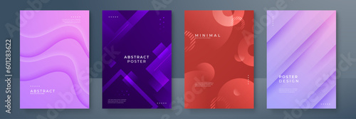 Colorful geometric shapes geometric light 3d line shape with abstract concept presentation background