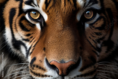 A close-up of a tiger s face representing strength and power