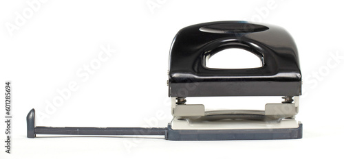 Fotografie Black office puncher over white background