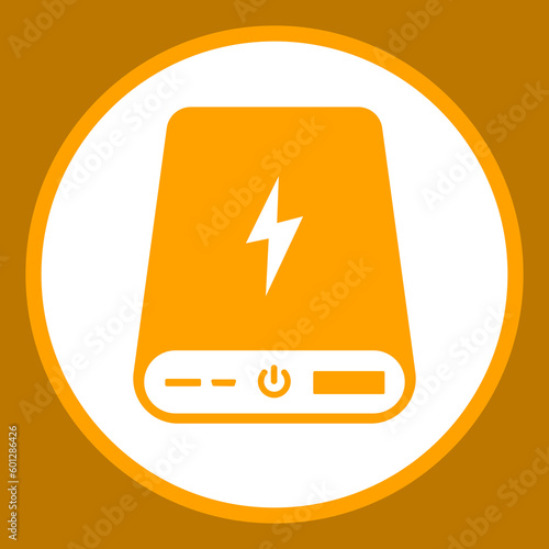 power bank icon, portable charging device - vector illustration.