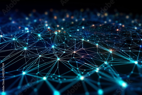 Cyber big data concept. Data fields. The network line connects the stream. Background