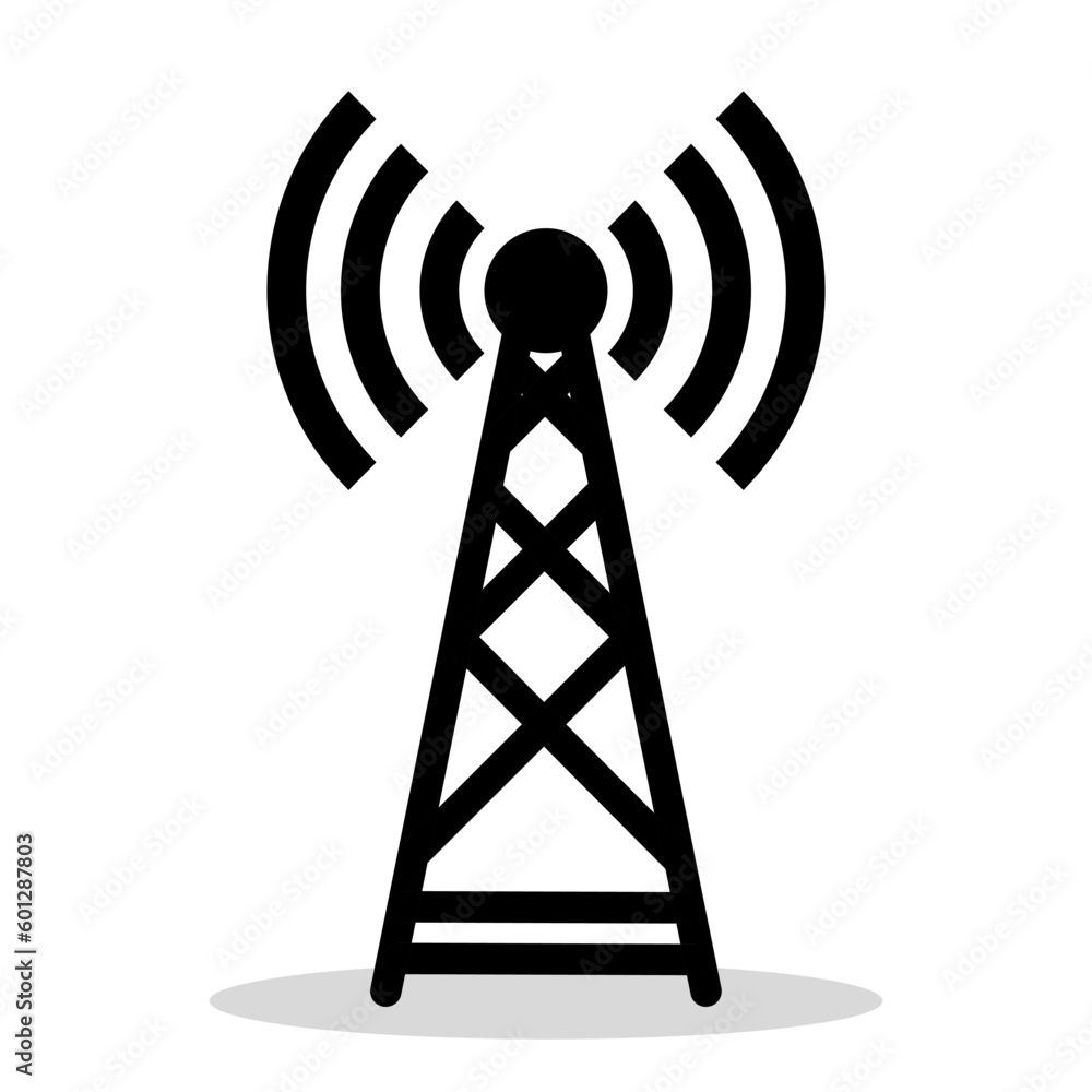 antenna Broadcasting on white background. antenna Broadcasting on white background.