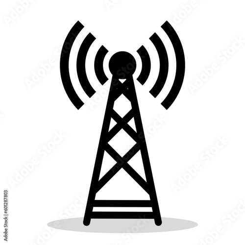 antenna Broadcasting on white background.