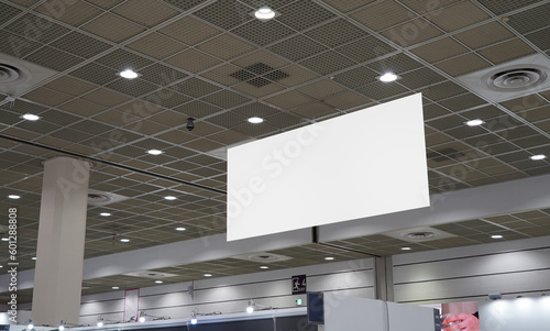 Advertising poster board inside department store