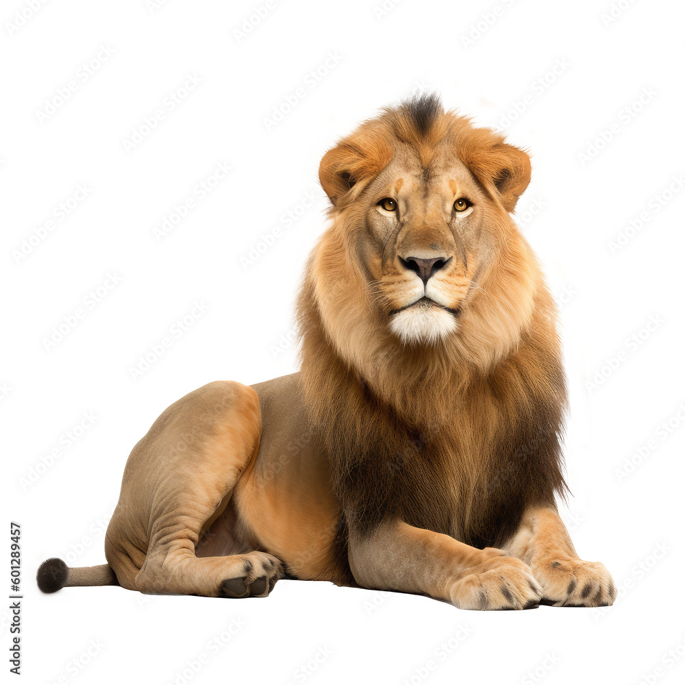 brown lion isolated on white brown lion isolated on white