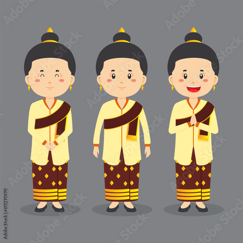 Laos Character with Various Expression