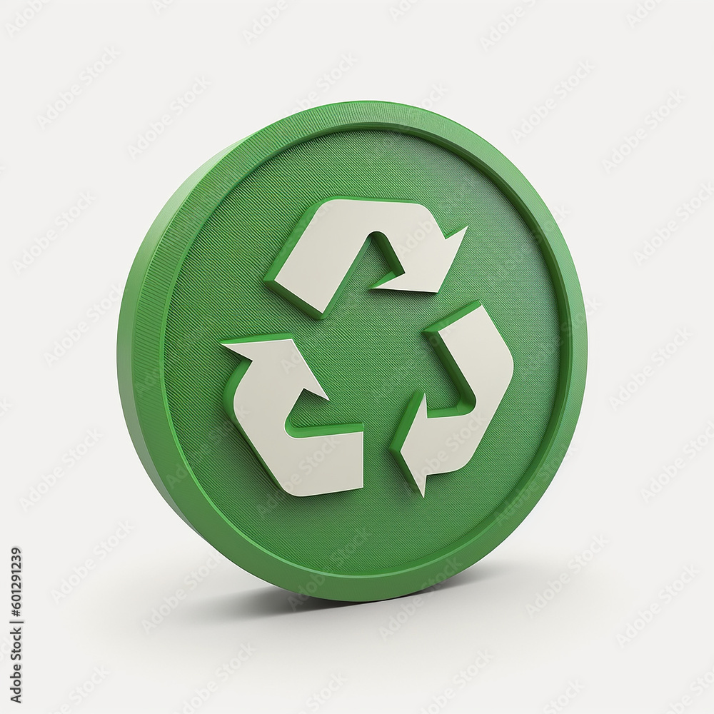recycle symbol created with Generative AI technology recycle symbol created with Generative AI technology