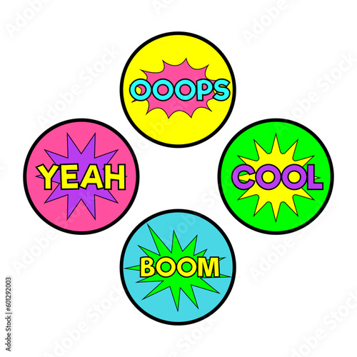 Retro badges. Vintage gambling chips from 90s. Game neon dibs.