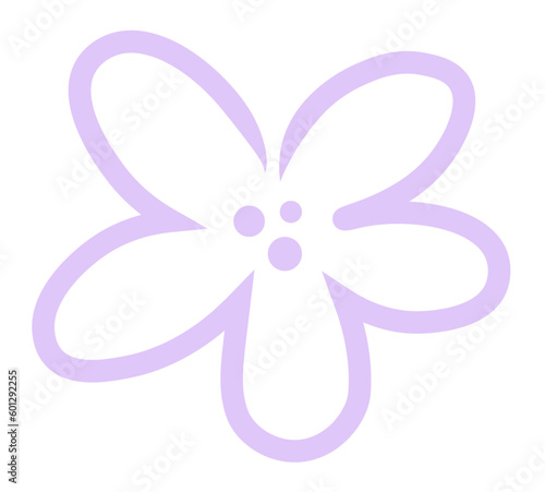 Fioletowy kwiatek dekoracyjny