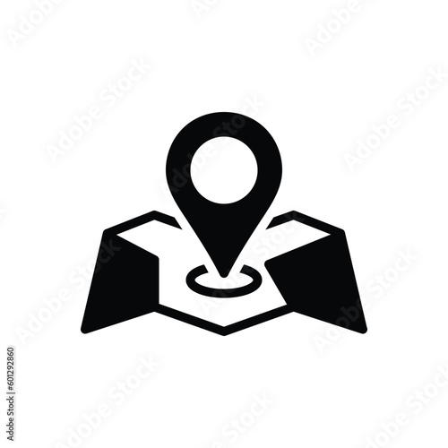 Black solid icon for county  