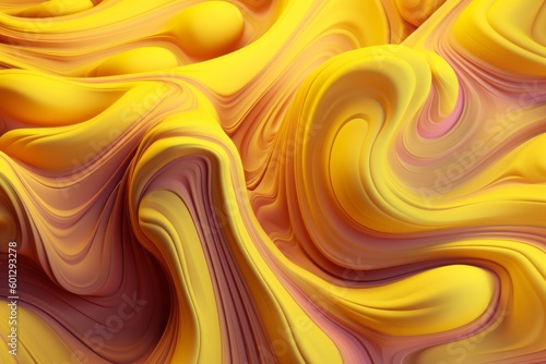 Abstract texture of yellow painting, liquid, AI Generative