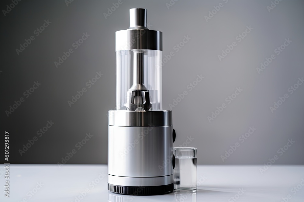vaporizer in minimalist shot against white background, created with generative ai