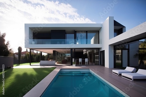 minimalist home with contemporary design and sleek lines, created with generative ai © altitudevisual