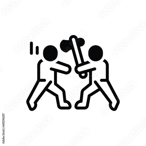 Black solid icon for enemies 
