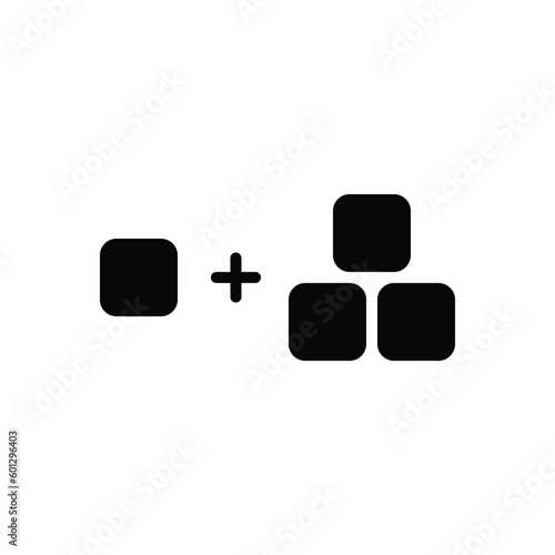 Black solid icon for includes 