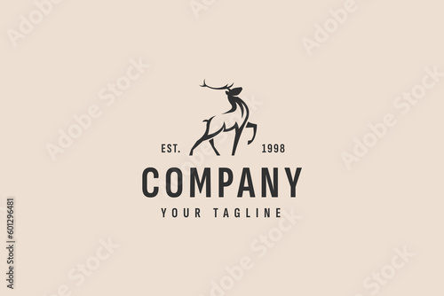 Foto deer logo vector icon illustration