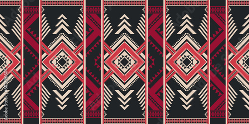 Home flooring decorations ethnic geometric pattern design. Vector aztec navajo geometric shape seamless pattern. Ethnic southwest pattern use for carpet, rug, mat, tapestry, other textile elements.