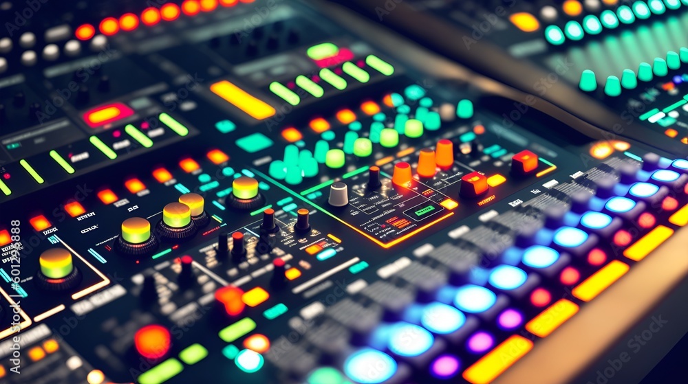 a dj mixer in nightclub a dj mixer in nightclub