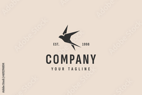 swallow logo vector icon illustration