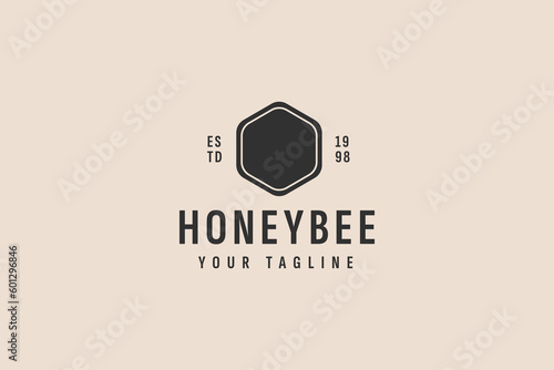 honey bee logo vector icon illustration