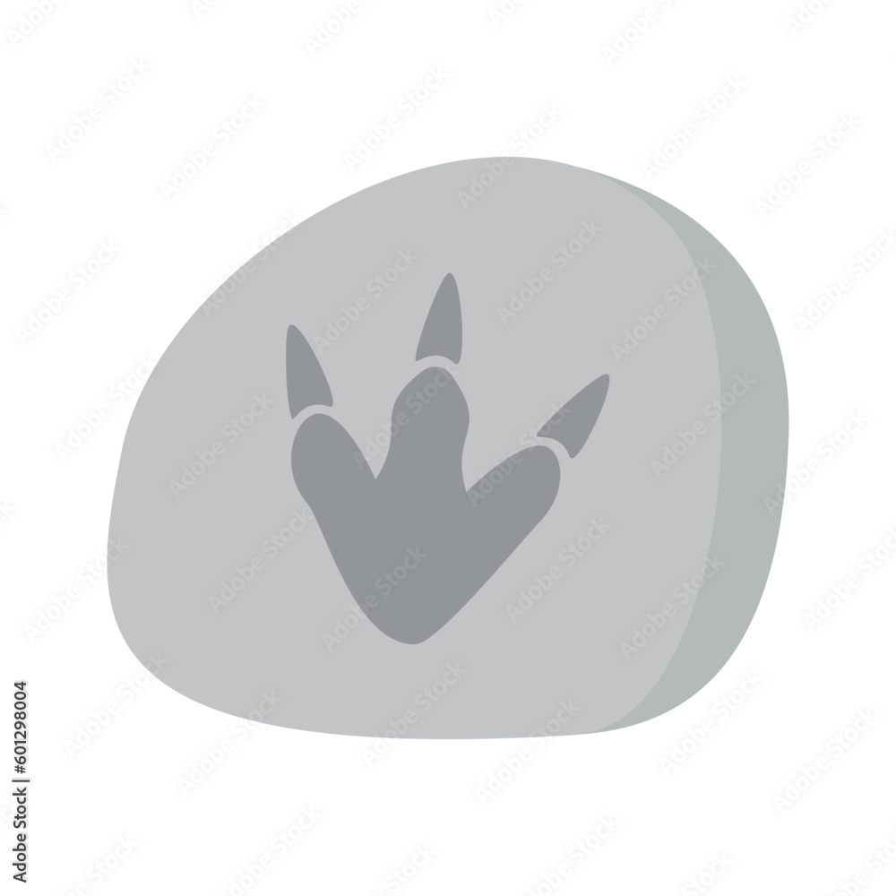 Flat hand drawn vector illustration of rock footstep Flat hand drawn vector illustration of rock footstep