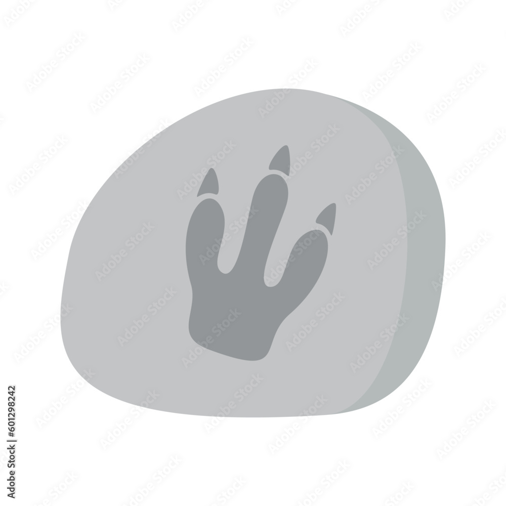 Flat hand drawn vector illustration of rock footstep Flat hand drawn vector illustration of rock footstep