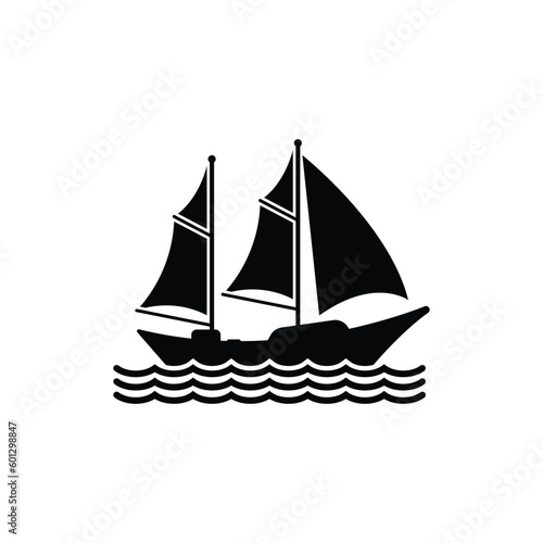 sailboat icon vector