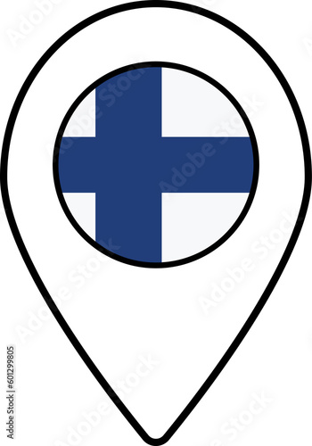 Finland flag map pin navigation icon. Free Download Finland flag map pin navigation icon. - GFXLoad