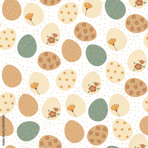 Easter eggs pattern background