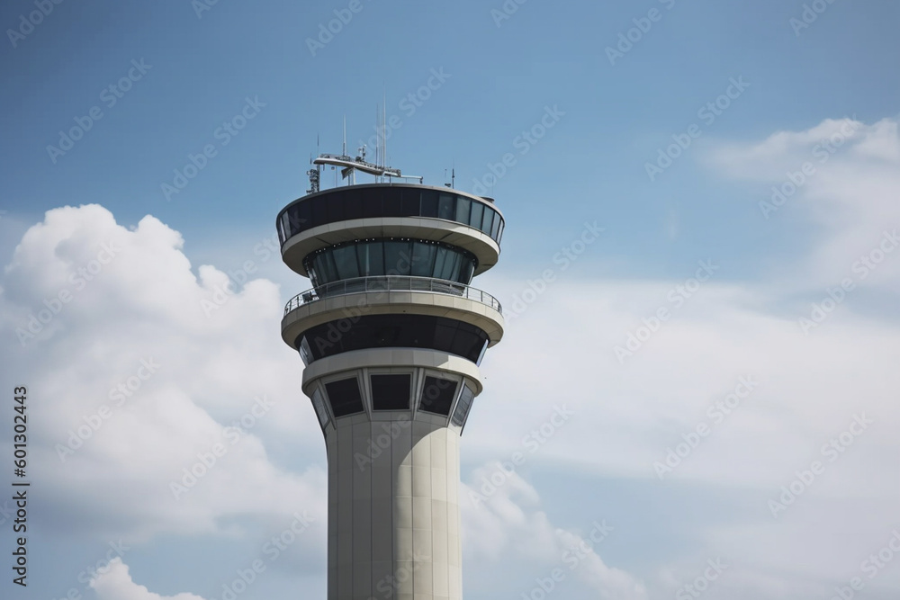 Air control tower on an airport