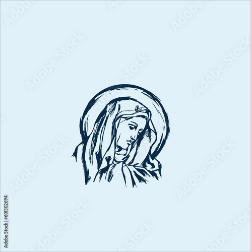 THESE HIGH QUALITY MOTHER MARIA VECTOR FOR USING VARIOUS TYPES OF DESIGN WORKS LIKE T-SHIRT, LOGO, TATTOO AND HOME WALL DESIGN