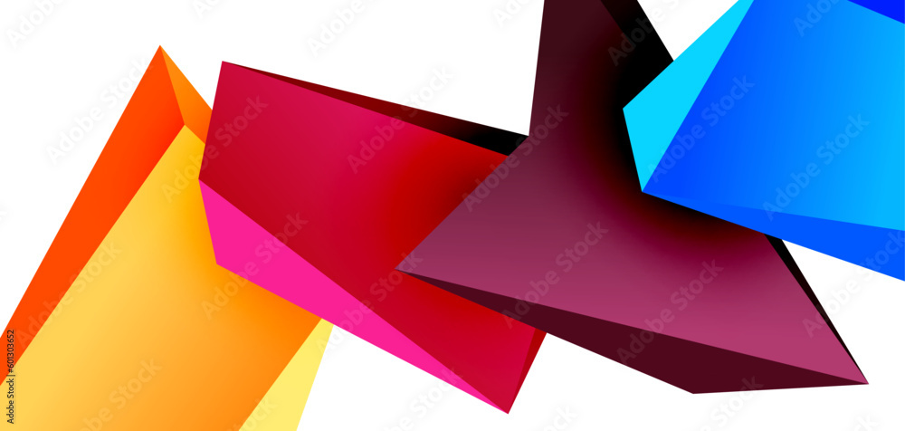 Vector 3d low poly triangle geometric design elements Vector 3d low poly triangle geometric design elements