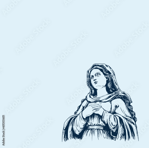 THESE HIGH QUALITY MOTHER MARIA VECTOR FOR USING VARIOUS TYPES OF DESIGN WORKS LIKE T-SHIRT, LOGO, TATTOO AND HOME WALL DESIGN