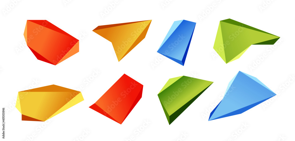 Vector 3d low poly triangle geometric design elements Vector 3d low poly triangle geometric design elements