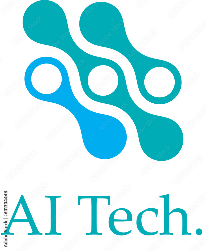 Sleek and futuristic vector logo with a letter design for a technology, IT, or AI-based business. This logo features a clean and minimalist design with sharp lines and a simple color scheme.