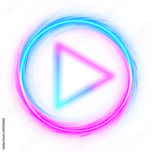 Neon Play Button Design