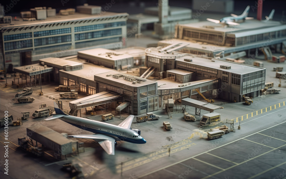 Micro airport model,created with generative ai tecnology.