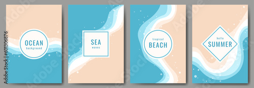Fotografia A set of posters on a summer sea theme