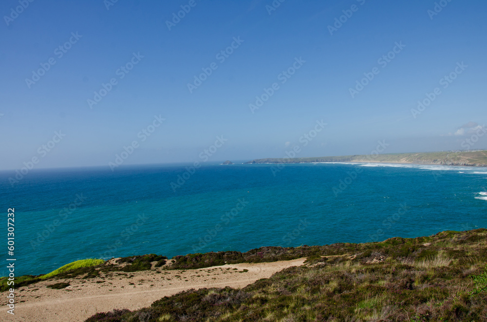 Atlantic ocean and sky in Cornwall