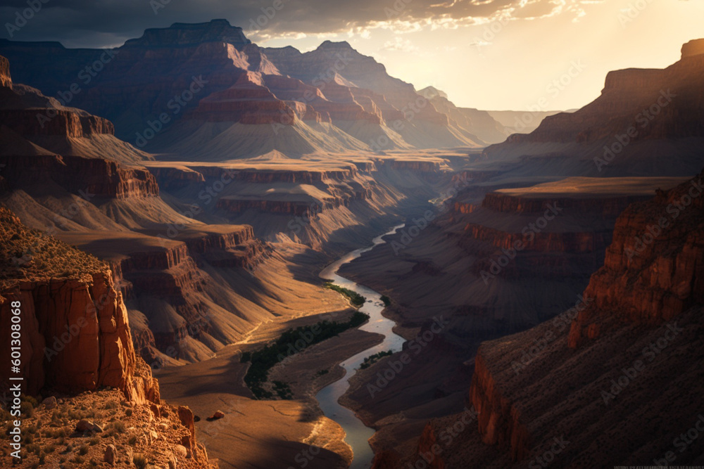 Image of the grand canyon in the USA. AI genarated
