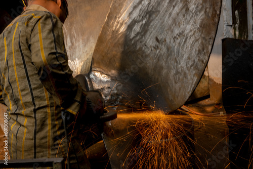 Dhaka Shipyard, Keraniganj, Bangladesh. The shipyards along the outskirts of the Bangladesh capital are a flurry dangerous boat breaking and rebuilding. 