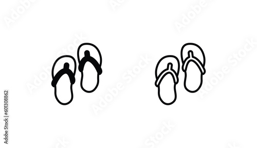 Slipper icon design with white background stock illustration