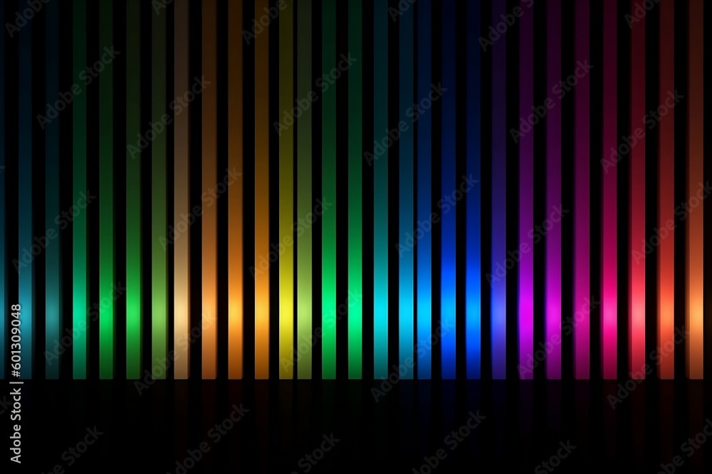 Luminous Spectrum: Neon Glow on Black Luminous Spectrum: Neon Glow on Black