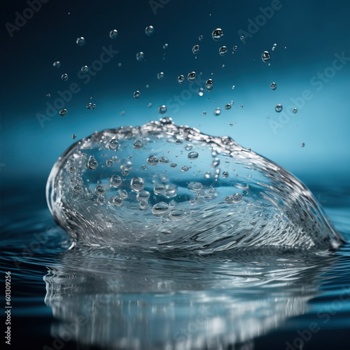 Splash of water background created with generative ai tecnology.