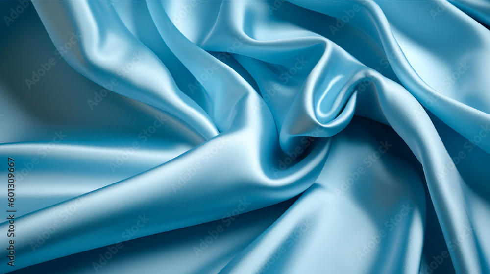 Obraz premium 水色のエレガントなドレープ背景 Generative AI