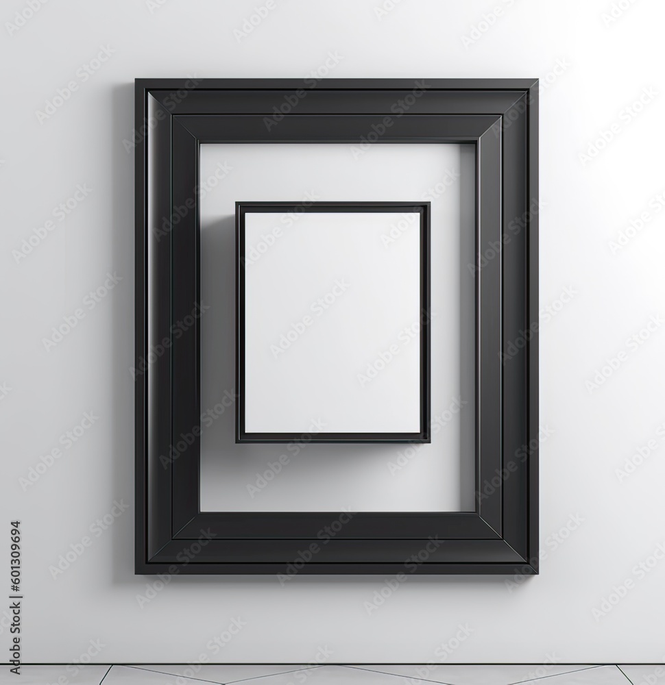 Mock up frame with minimal decor close up in home interior background. Generative Ai. Mock up frame with minimal decor close up in home interior background. Generative Ai.