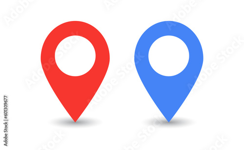 Location Map Pin Icons Isolated Vector Illustration