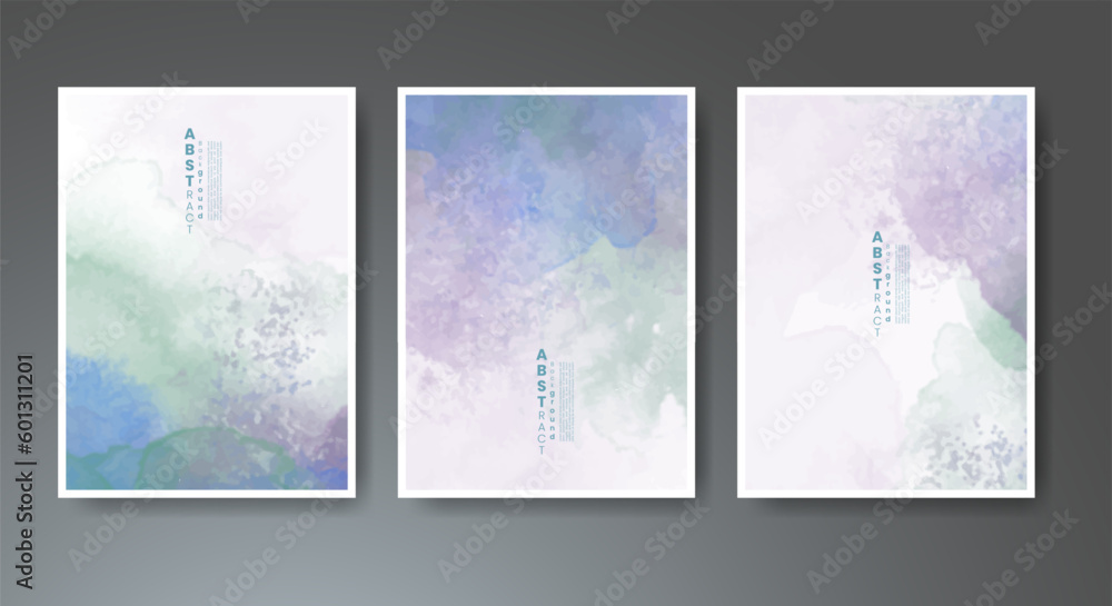 Set of creative hand painted abstract watercolor background. Design for your cover, date, postcard, banner, logo. Set of creative hand painted abstract watercolor background. Design for your cover, date, postcard, banner, logo.