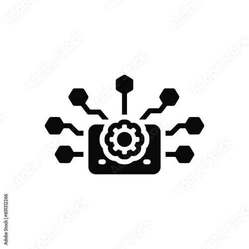 Photos Black solid icon for generated