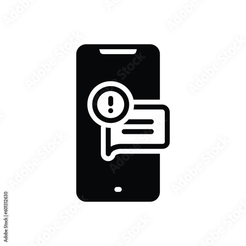 Black solid icon for reply 